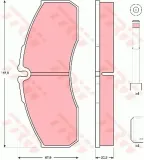 Bremsbelagsatz, Scheibenbremse TRW GDB3385
