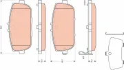 Bremsbelagsatz, Scheibenbremse TRW GDB3402
