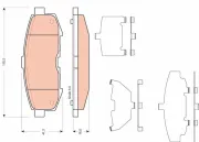 Bremsbelagsatz, Scheibenbremse Hinterachse TRW GDB3406