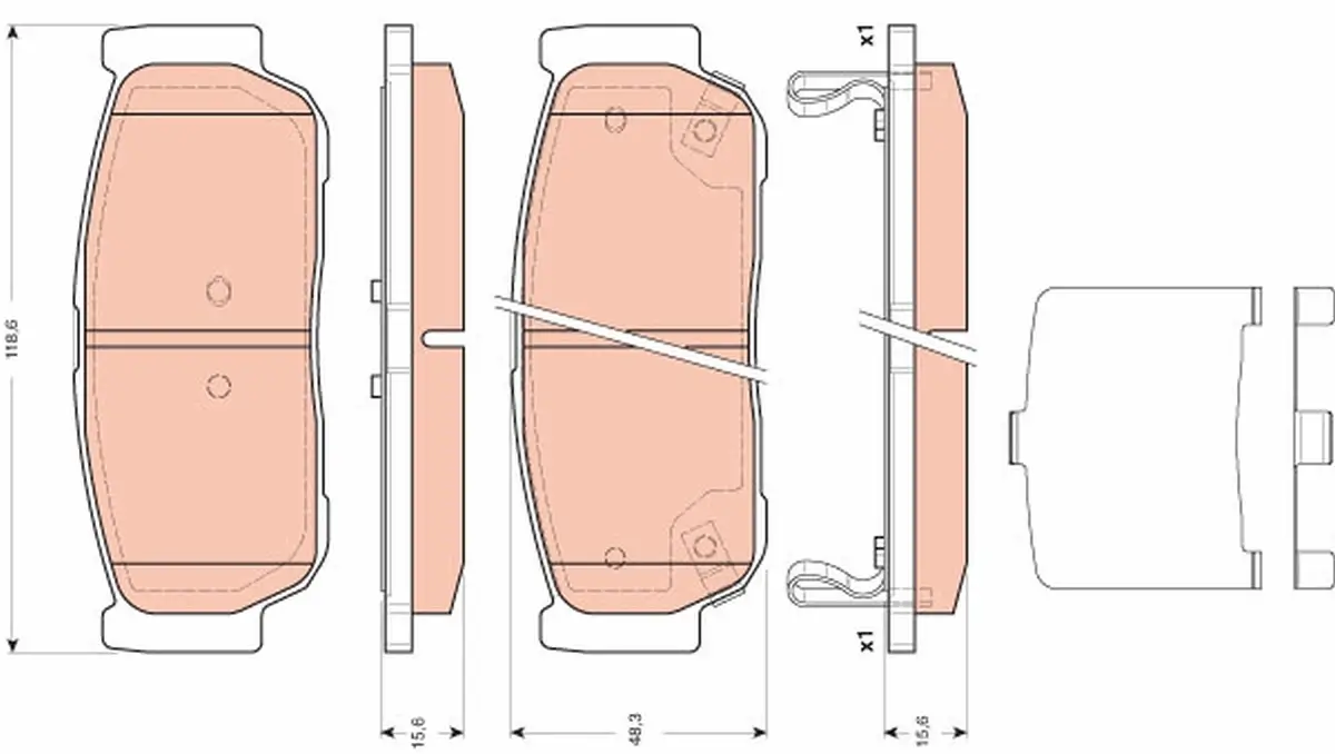 Bremsbelagsatz, Scheibenbremse TRW GDB3417