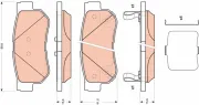 Bremsbelagsatz, Scheibenbremse Hinterachse TRW GDB3432