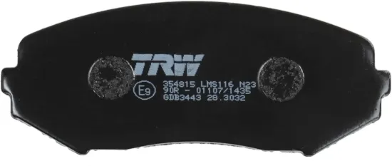 Bremsbelagsatz, Scheibenbremse Vorderachse TRW GDB3443 Bild Bremsbelagsatz, Scheibenbremse Vorderachse TRW GDB3443