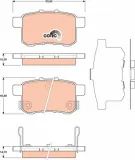 Bremsbelagsatz, Scheibenbremse Hinterachse TRW GDB3482