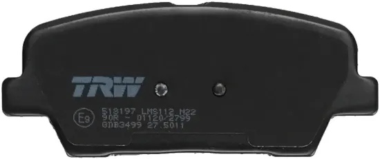 Bremsbelagsatz, Scheibenbremse Hinterachse TRW GDB3499 Bild Bremsbelagsatz, Scheibenbremse Hinterachse TRW GDB3499