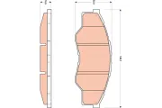 Bremsbelagsatz, Scheibenbremse Vorderachse TRW GDB3500