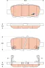 Bremsbelagsatz, Scheibenbremse Hinterachse TRW GDB3508 Bild Bremsbelagsatz, Scheibenbremse Hinterachse TRW GDB3508