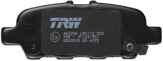 Bremsbelagsatz, Scheibenbremse Hinterachse TRW GDB3508 Bild Bremsbelagsatz, Scheibenbremse Hinterachse TRW GDB3508