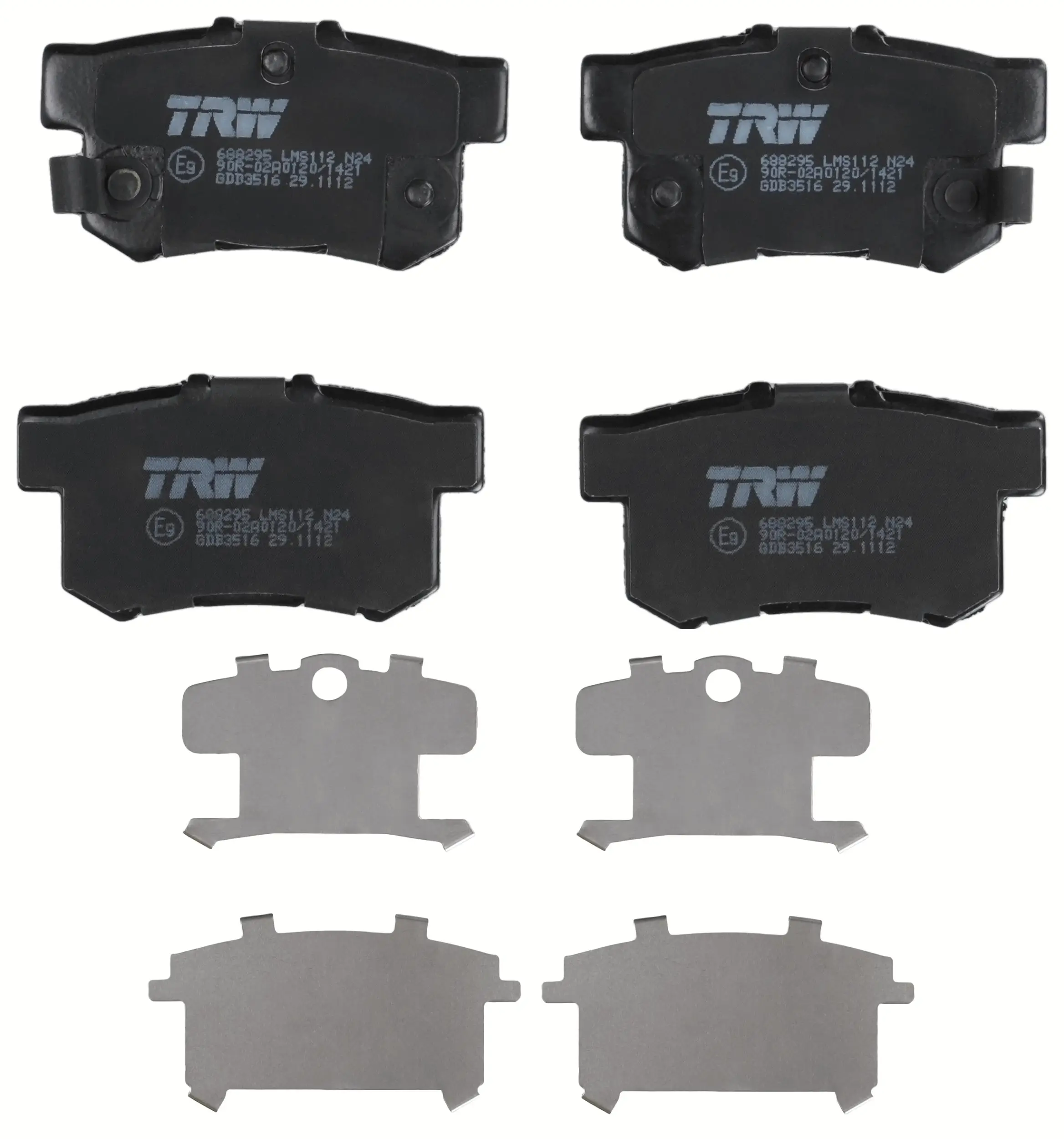 Bremsbelagsatz, Scheibenbremse Hinterachse TRW GDB3516
