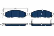 Bremsbelagsatz, Scheibenbremse Vorderachse TRW GDB3520BTE