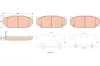 Bremsbelagsatz, Scheibenbremse Vorderachse TRW GDB3522