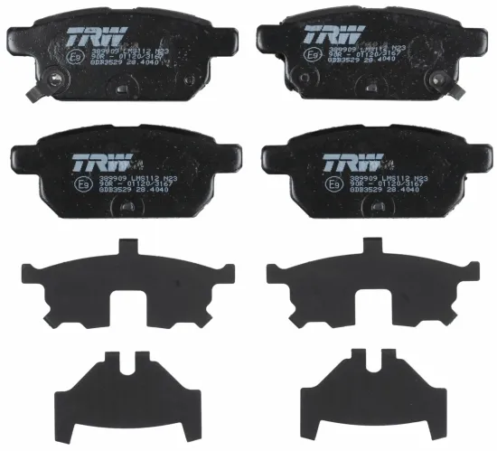 Bremsbelagsatz, Scheibenbremse Hinterachse TRW GDB3529 Bild Bremsbelagsatz, Scheibenbremse Hinterachse TRW GDB3529