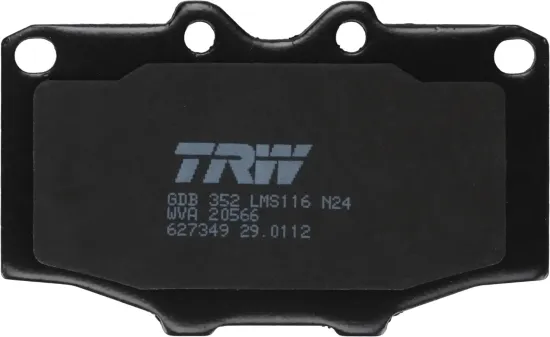Bremsbelagsatz, Scheibenbremse Vorderachse TRW GDB352 Bild Bremsbelagsatz, Scheibenbremse Vorderachse TRW GDB352