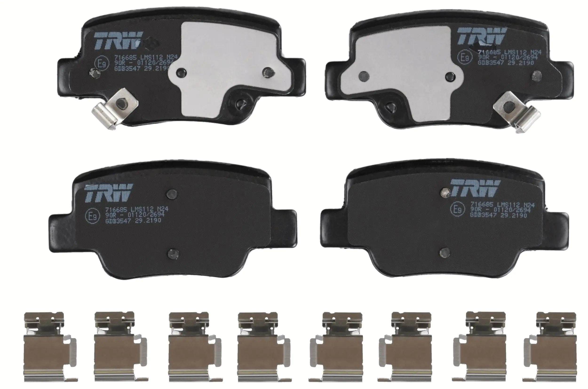 Bremsbelagsatz, Scheibenbremse Hinterachse TRW GDB3547