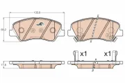 Bremsbelagsatz, Scheibenbremse Vorderachse TRW GDB3548
