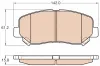 Bremsbelagsatz, Scheibenbremse Vorderachse TRW GDB3562 Bild Bremsbelagsatz, Scheibenbremse Vorderachse TRW GDB3562