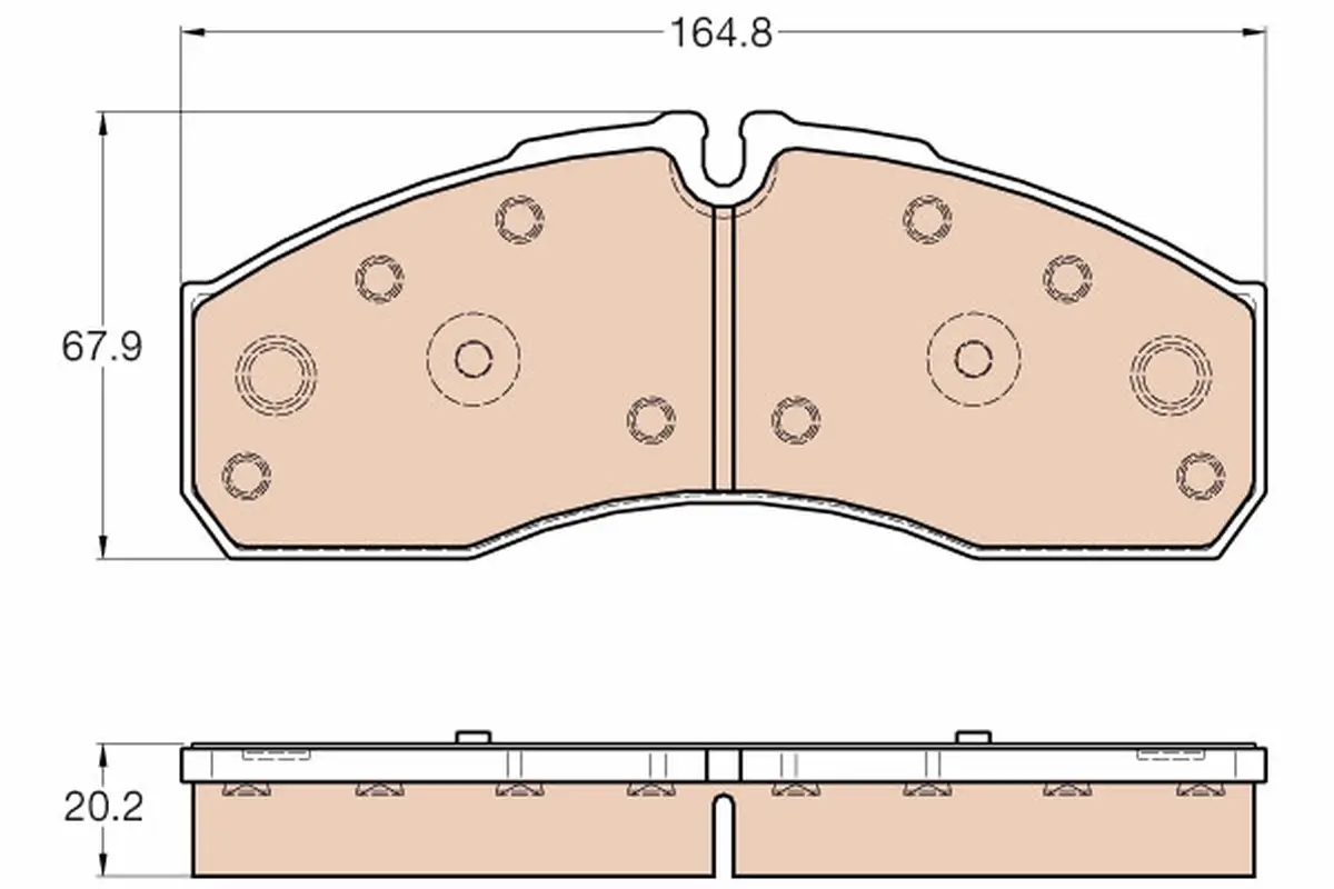 Bremsbelagsatz, Scheibenbremse Vorderachse TRW GDB3567