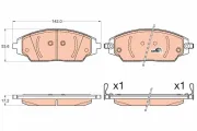 Bremsbelagsatz, Scheibenbremse Vorderachse TRW GDB3579