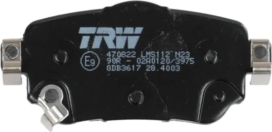 Bremsbelagsatz, Scheibenbremse Hinterachse TRW GDB3617 Bild Bremsbelagsatz, Scheibenbremse Hinterachse TRW GDB3617