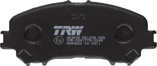 Bremsbelagsatz, Scheibenbremse Vorderachse TRW GDB3622 Bild Bremsbelagsatz, Scheibenbremse Vorderachse TRW GDB3622