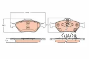 Bremsbelagsatz, Scheibenbremse Vorderachse TRW GDB3625