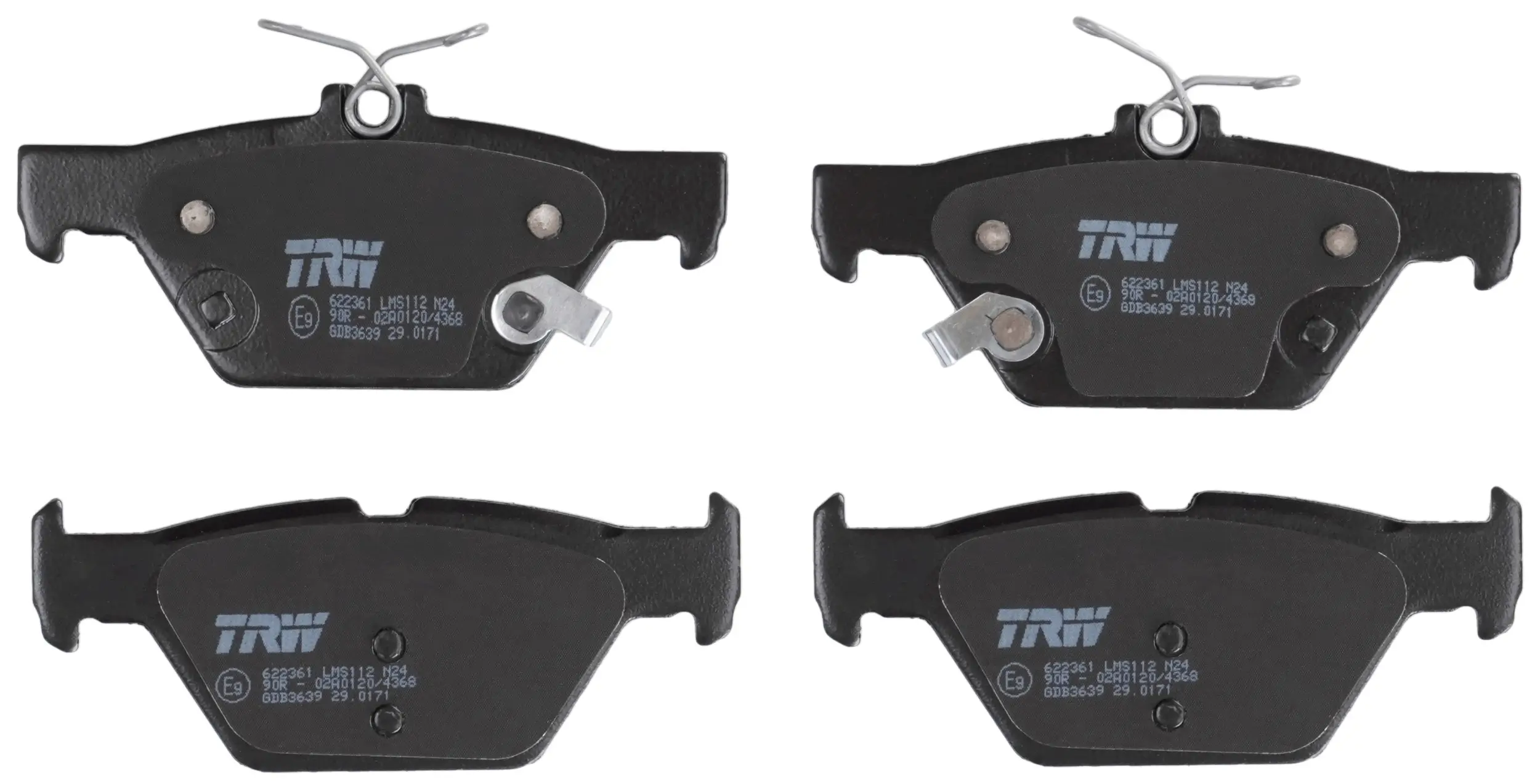 Bremsbelagsatz, Scheibenbremse Hinterachse TRW GDB3639