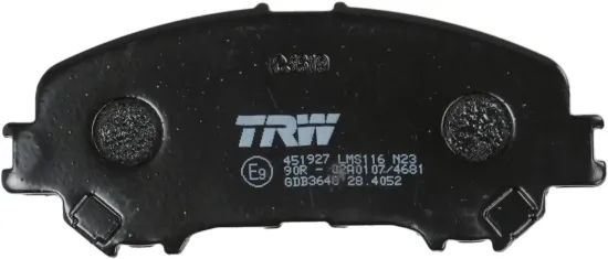 Bremsbelagsatz, Scheibenbremse Vorderachse TRW GDB3648 Bild Bremsbelagsatz, Scheibenbremse Vorderachse TRW GDB3648