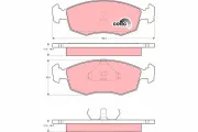 Bremsbelagsatz, Scheibenbremse Vorderachse TRW GDB371