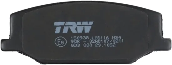 Bremsbelagsatz, Scheibenbremse Vorderachse TRW GDB383 Bild Bremsbelagsatz, Scheibenbremse Vorderachse TRW GDB383