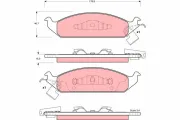 Bremsbelagsatz, Scheibenbremse Vorderachse TRW GDB4016
