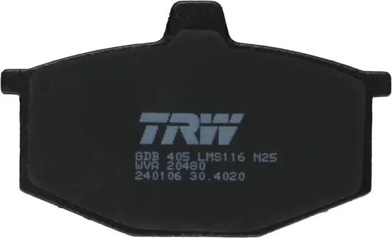 Bremsbelagsatz, Scheibenbremse Vorderachse TRW GDB405 Bild Bremsbelagsatz, Scheibenbremse Vorderachse TRW GDB405