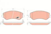 Bremsbelagsatz, Scheibenbremse Vorderachse TRW GDB4126