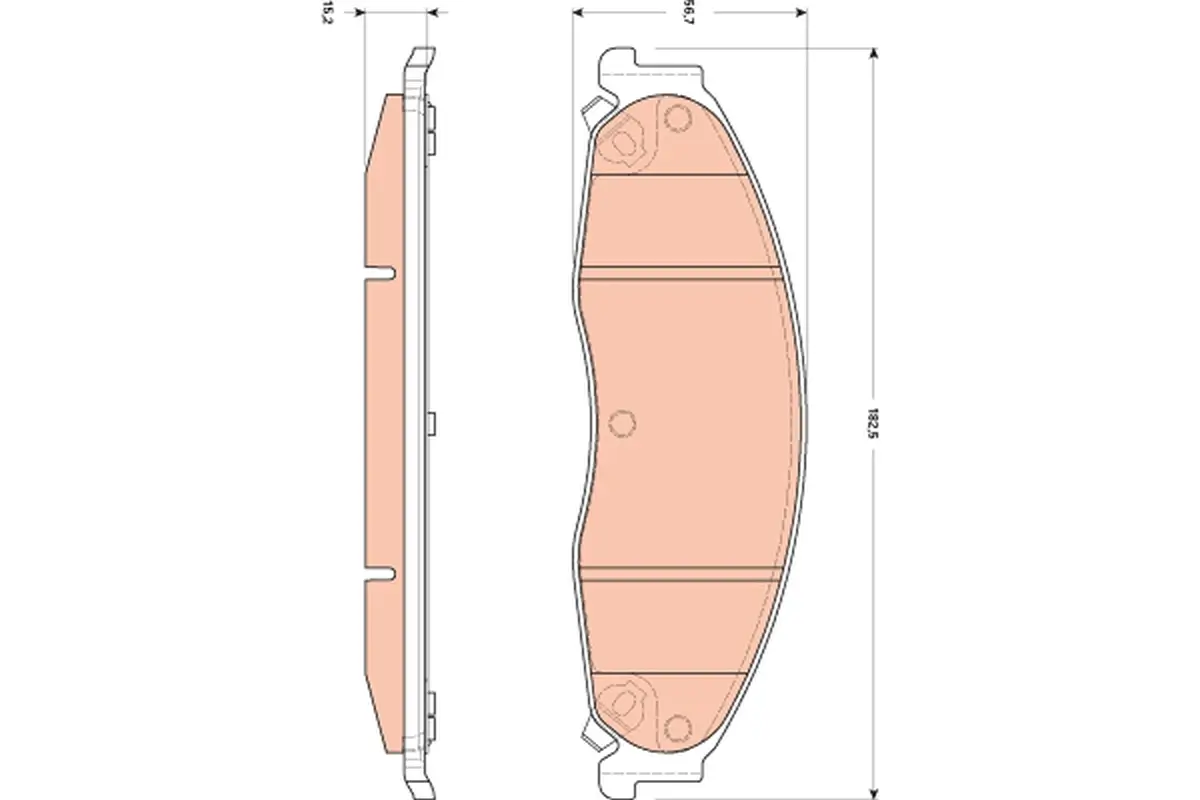 Bremsbelagsatz, Scheibenbremse Vorderachse TRW GDB4601