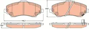Bremsbelagsatz, Scheibenbremse Vorderachse TRW GDB4605