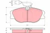 Bremsbelagsatz, Scheibenbremse Vorderachse TRW GDB483