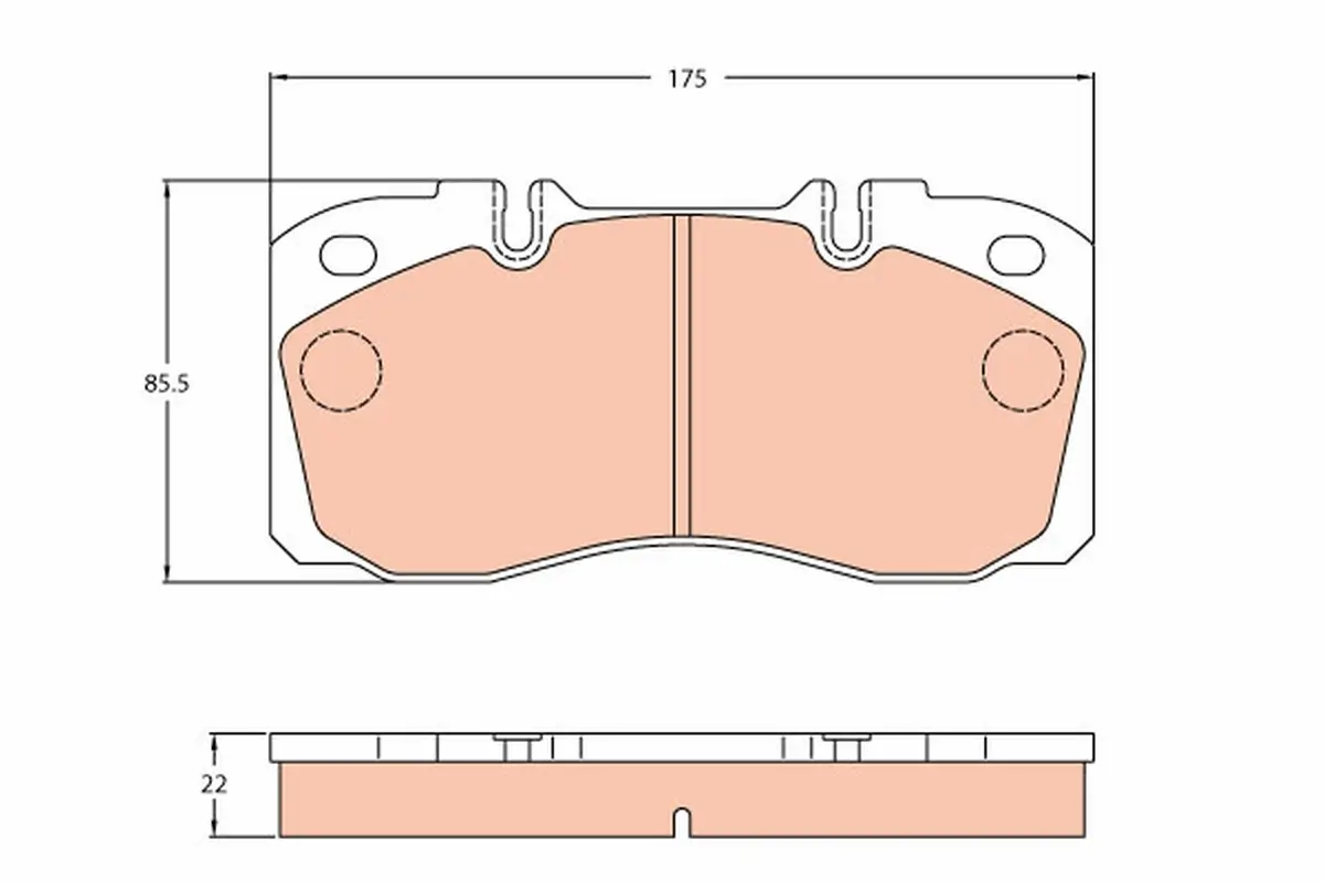 Bremsbelagsatz, Scheibenbremse TRW GDB5068
