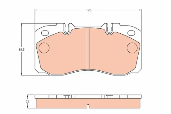 Bremsbelagsatz, Scheibenbremse TRW GDB5068 Bild Bremsbelagsatz, Scheibenbremse TRW GDB5068