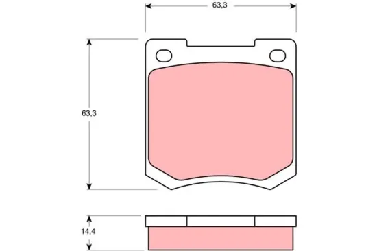 Bremsbelagsatz, Scheibenbremse Vorderachse TRW GDB535 Bild Bremsbelagsatz, Scheibenbremse Vorderachse TRW GDB535