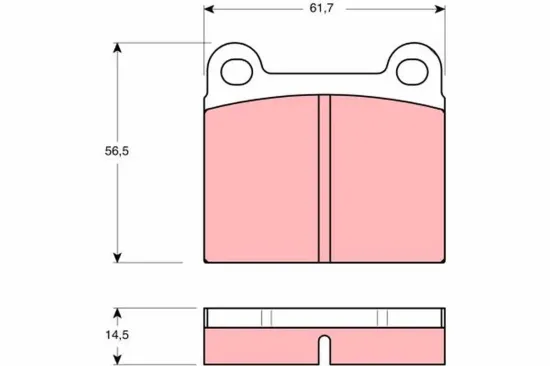 Bremsbelagsatz, Scheibenbremse TRW GDB656 Bild Bremsbelagsatz, Scheibenbremse TRW GDB656