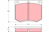 Bremsbelagsatz, Scheibenbremse Vorderachse TRW GDB660 Bild Bremsbelagsatz, Scheibenbremse Vorderachse TRW GDB660