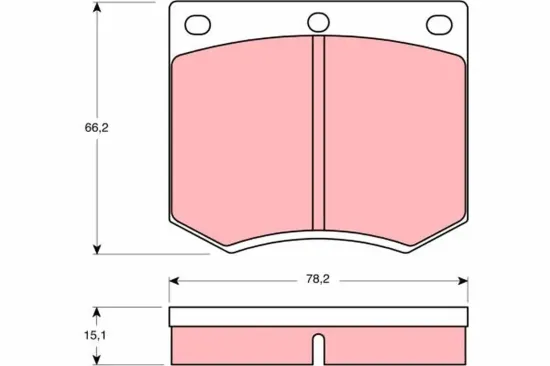 Bremsbelagsatz, Scheibenbremse Vorderachse TRW GDB660 Bild Bremsbelagsatz, Scheibenbremse Vorderachse TRW GDB660