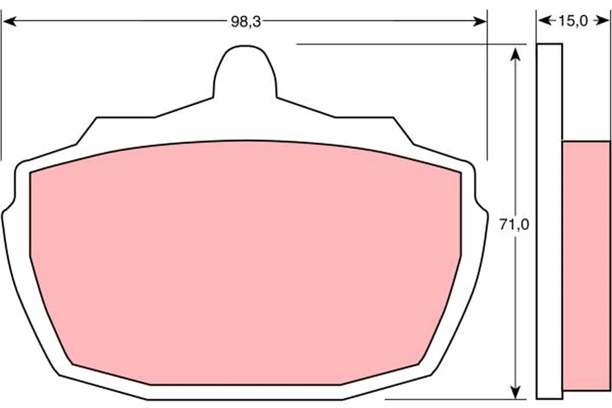 Bremsbelagsatz, Scheibenbremse Vorderachse TRW GDB752