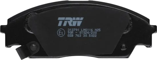 Bremsbelagsatz, Scheibenbremse Vorderachse TRW GDB763 Bild Bremsbelagsatz, Scheibenbremse Vorderachse TRW GDB763