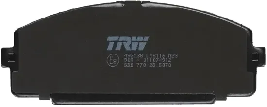 Bremsbelagsatz, Scheibenbremse Vorderachse TRW GDB770 Bild Bremsbelagsatz, Scheibenbremse Vorderachse TRW GDB770