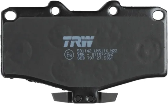 Bremsbelagsatz, Scheibenbremse Vorderachse TRW GDB797 Bild Bremsbelagsatz, Scheibenbremse Vorderachse TRW GDB797