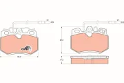 Bremsbelagsatz, Scheibenbremse Vorderachse TRW GDB808