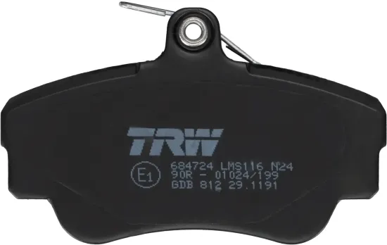 Bremsbelagsatz, Scheibenbremse Vorderachse TRW GDB812 Bild Bremsbelagsatz, Scheibenbremse Vorderachse TRW GDB812