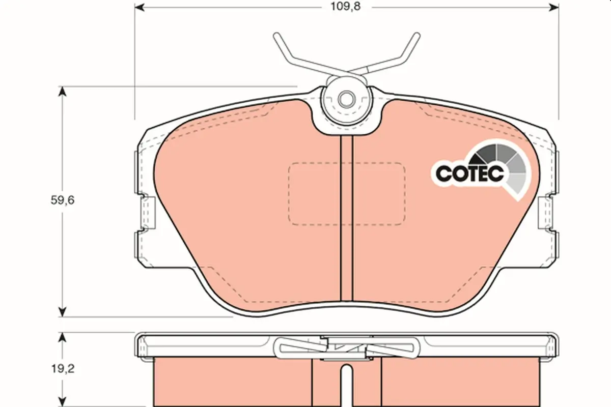 Bremsbelagsatz, Scheibenbremse Vorderachse TRW GDB818