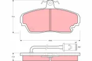 Bremsbelagsatz, Scheibenbremse Vorderachse TRW GDB851