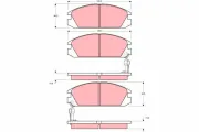 Bremsbelagsatz, Scheibenbremse Vorderachse TRW GDB925