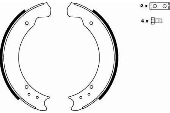 Bremsbackensatz Hinterachse TRW GS6075 Bild Bremsbackensatz Hinterachse TRW GS6075